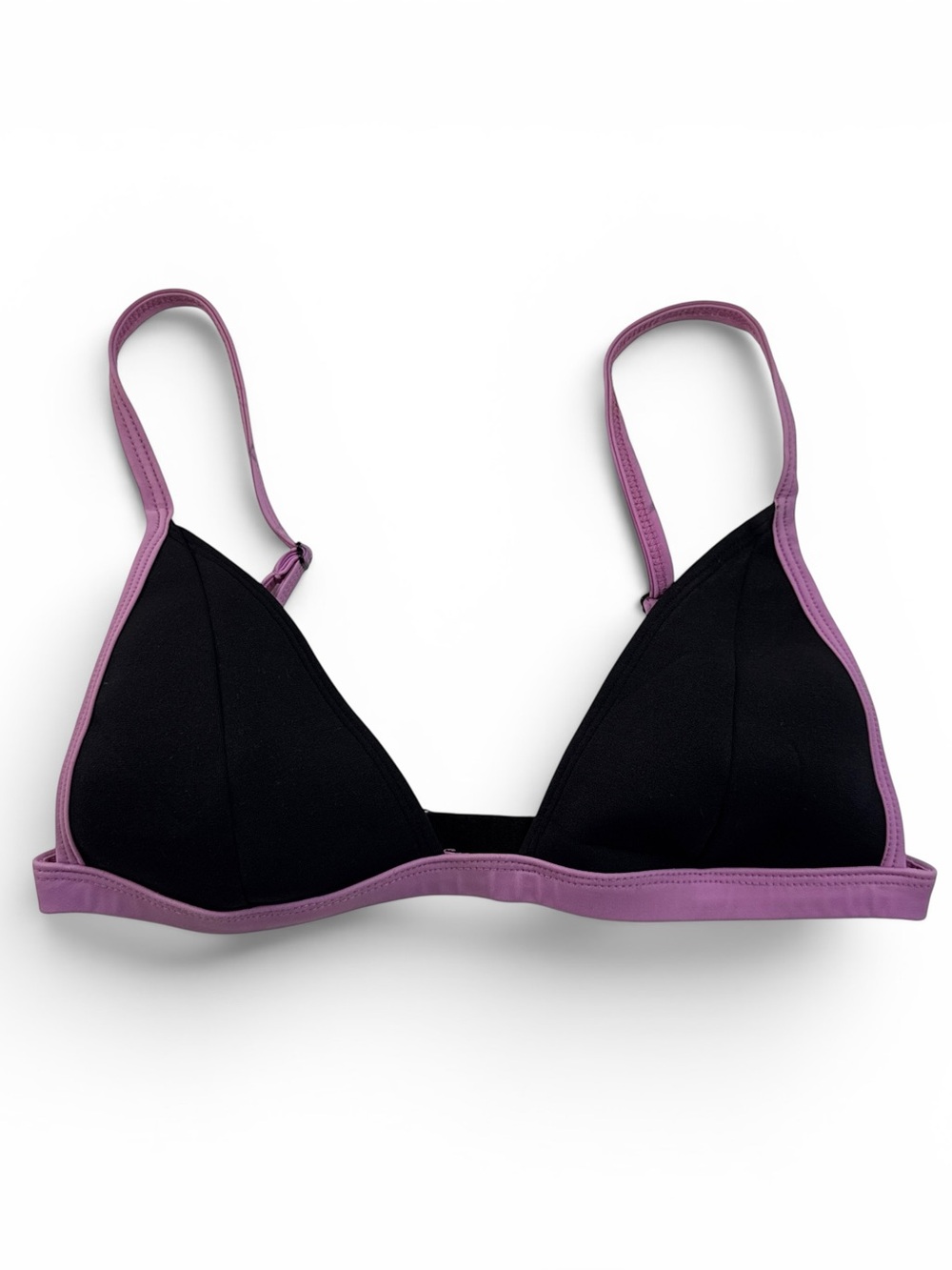 Skye & Staghorn Australia Contrast Bikini Top Purple Black Neoprene 8 AUS 4 US